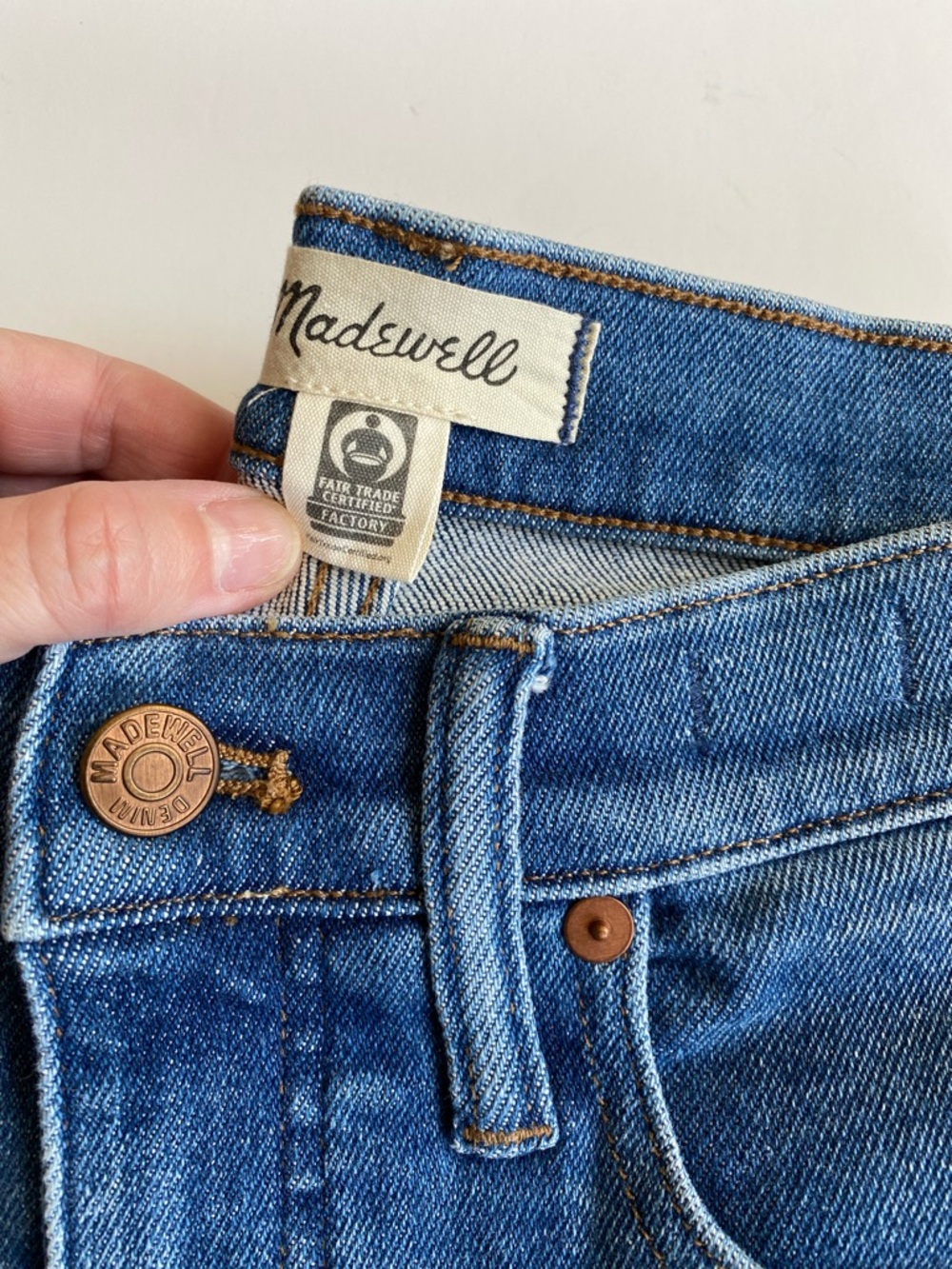 Madewell Stovepipe High-rise jeans Size 25 Blue Denim wash Excellent condition - Picture 8 of 9